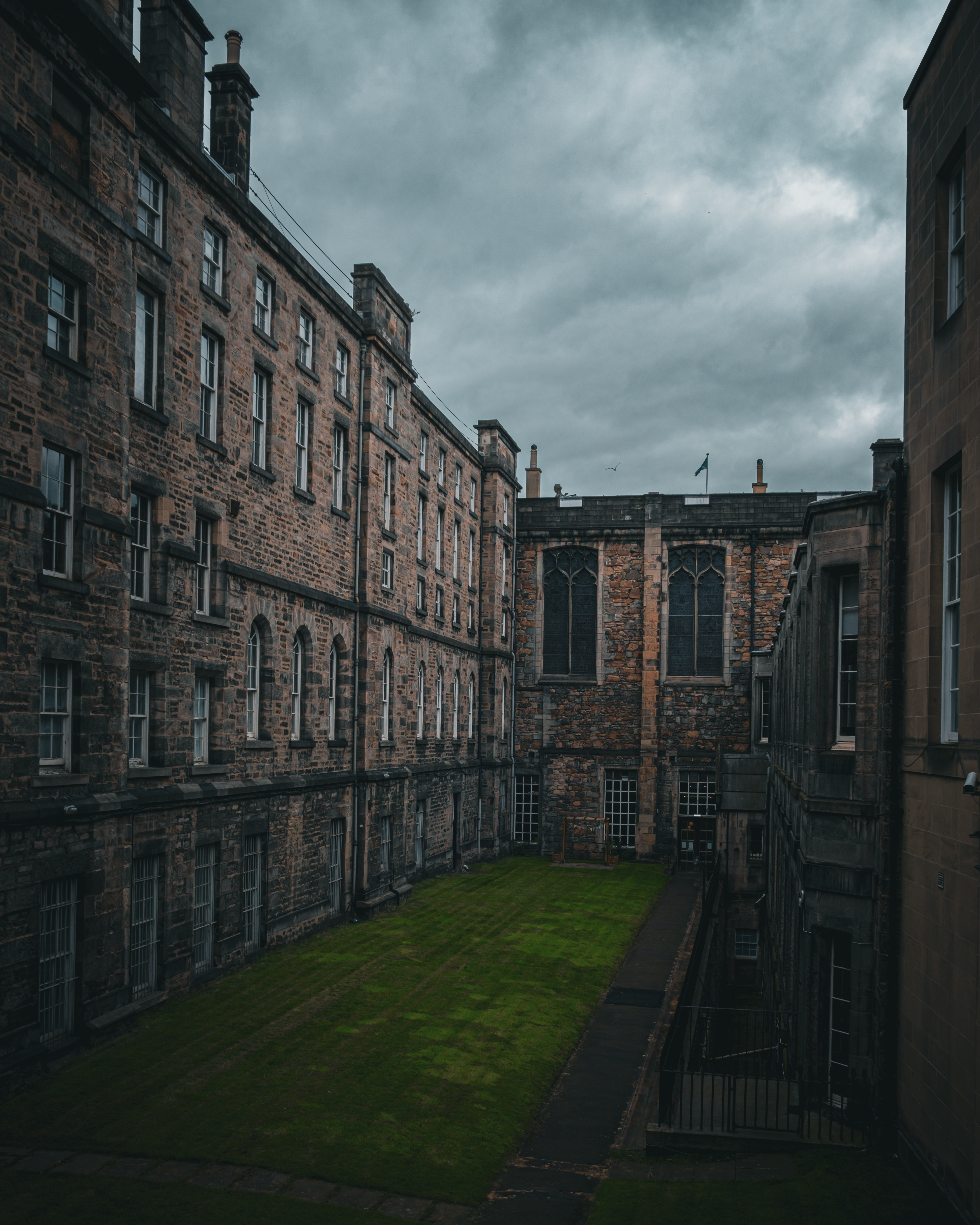 Historic Edinburgh courtyard architecture
